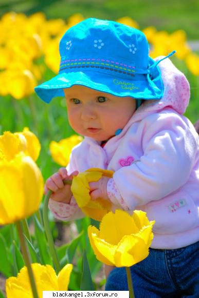 Poze cu bebelusi - Heehee, la adunat floricele - Diverse poze